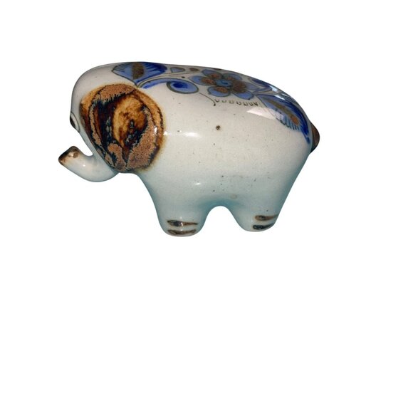 Ken Edwards Vintage Pottery Tonala Elephant Figurine Mexican - Picture 2 of 7